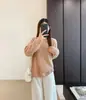 Ropa Zhengqite/Suéter de Forro Polar Manga Larga Cárdigan de Punto de Lana Chaqueta Capa Base para Otoño e Invierno