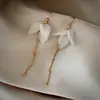 Pendientes de Perla Personalizados Europeos y Americanos Nicho 925 Tachuelas Joyería al por Mayor Alta Calidad Modernos Moda Simples Largos