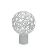 Cortinero de Comercio Exterior Cabeza Calada de Hierro Negro Botón de Bola Blanca Patrón 25 y 28mm Barra Romana Cabeza de Bola