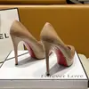 Sapatos de Bico Fino para Senhoras Novo 2025 Salto Alto Modelo Bico Fino Passarela Super Estilo Primavera e Outono Bico Fino Francês t