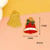 Acessórios para Joias DIY de Natal Desenho Animado Papai Noel Acessórios de Feriado Decoração de Bolsa Pingente de Liga Metálica com Gotejamento de Óleo