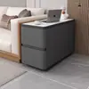 Sofá de Sala de Estar Aparador Almacenamiento Lujo Ligero Multifuncional Móvil Madera Maciza Ultraestrecho Pequeño Gabinete Lateral Mesa Lateral Simple Moderna