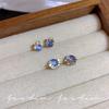 Pendientes de Zirconia Azul Mini Serie Estrella para Mujer Nicho Gama Alta Combinan con Todo Sencillos para el Trabajo Pendientes de Aguamarina para Mujer
