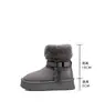 Botas de nieve para mujer de gamuza, suela gruesa, forradas de felpa, nuevo modelo invierno 2026, antideslizantes, resistentes al desgaste, zapatos cortos de algodón cálidos