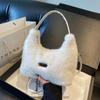 Bolsa de Peluche Nueva Otoño e Invierno 2025 Bolso de Mano de Piel Sintética de Visón Estilo Coreano Moda Bolso Cruzado Bolso de Piel Sintética