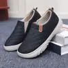 Zapatos de Tela de Pekín Antiguos Mocasines de Mujer Antideslizantes de Suela Gruesa Zapatos para Mamás Slip-on de Suela Blanda Zapatos de Pan Zapatos de Moda para Mujer Tipo Mocasín