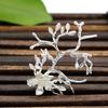Estilo antiguo rama de flor hoja flor traje antiguo material de tocado nupcial horquilla diy corona para el cabello paso sacudido accesorios para horquilla