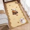 Tapete fofo de desenho animado para sala de estar, feito de falso cashmere, antiderrapante, amigável à pele, tapete de cabeceira de quarto, tapete para sofá e mesa de centro, fácil de manter