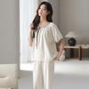 Pijama para Mujer 2025 Nuevo Estilo Dulce Camisón Verano Fresco Algodón Lyocell Holgado Floral Ropa de Casa para Mujer