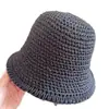 Sombreros al por mayor Sombrero de pescador tejido retro francés para mujer Verano Delgado Versátil Sombrero para el sol Estilo japonés Sombrero de pescador