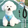 Correa para Mascotas Nylon Reflectante Telescópica Correa para Perro Estilo Arnés Chaleco Teddy Bichón Pomerania Arnés Reflectante
