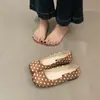 Zapatos Mary Jane Planos de Lunares Blanco y Negro Estilo Francés Retro para Mujer, Zapatos Versátiles de Corte Bajo para Personas Bajitas