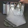 Bolsa de mão sanfonada transparente em PVC Pasta para folha de teste A4 Bolsa de armazenamento sanfonada à prova d'água de grande capacidade com 13 camadas