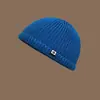 Gorro para hombres a la moda, gorro de hip-hop para propietario, gorro elegante de streetwear, gorro de lana de retazos para hombre, gorro de punto versátil
