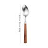 Cuchillo de Acero Inoxidable 304, Tenedor, Cuchara, Mango de Madera Huali, Cuchillo para Bistec para Hotel y Restaurante, Cuchara para Vajilla Occidental para el Hogar, 5 Piezas al Por Mayor