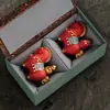 Adorno de Mascota de Té para Enriquecerse Rápidamente, Caballo Tang Giratorio Coleccionable, Decoración de Mesa de Té Estilo Chino que Atrae la Fortuna, Accesorios para Juego de Té