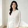 Cárdigan Abrigo de Punto para Mujer, Cuello Redondo, Manga Larga, Nuevo Otoño/Invierno, Suéter de Punto Trenzado Holgado Adelgazante