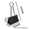 Clip de Carpeta Grande Negro, Clip para Tablero de Dibujo, Clip de Cola de Milano, Carpeta Metálica Más Vendida, Clip para Exámenes de Estudiante, Materiales de Oficina