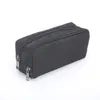 Bolsa de Lápis Popular da Amazon de Grande Capacidade em Tecido Oxford para Estudantes, com Zíper de Camada Dupla, Estojo de Papelaria Simples