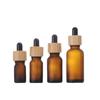 Transfronterizo en stock 5-100ml anillo de bambú botella gotero de vidrio esmerilado botella de esencia botella de esencia botella de stock sub-embotellado