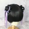 Subcultura Chunli Bolsa de Cabelo Cabeça de Bola Estilo Chinês Y2K Coque Adorno de Cabelo Acessórios de Cabelo Sexy lolita Franja Grampo cos