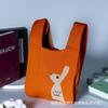 Bolsa de Mão Ins Bolsa Tricotada Bolsa Feminina Bolsa de Mão Bolsa Balde Bolsa Tote Versátil Bolsa Tecida Bolsa Feminina Leve