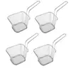 Pacote com 4 Pacote com 8 Cesta Mini Quadrada para Fritar Rose Gold Cesta para Batatas Fritas Arame Fio Cesta para Fritar Lanches de Frango Frito de Restaurante