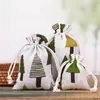 Bolsa de Tela Azul y Flores Estilo Chino Bolsa de Tela Floral Pastoral Bolsita Vacía Bolsa de Atar Bolsa para Empaquetar Semillas Bolsa de Tela para Guardar Joyas