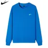Sudadera para Hombre 2026 Primavera y Otoño Nueva Manga Larga Pulóver Estilo Versátil Algodón de Bucle Pequeño Cuello Redondo Camiseta Base de Algodón Puro