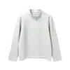 Sudadera con media cremallera de forro polar cepillado de doble cara para hombre, nueva colección otoño/invierno 2026, cuello alto, retiene el calor, cálida, manga larga, capa base