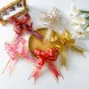 Cinta Floral Pintada a Mano con Patrón de Corteza Bordada en Oro, Mariposa de Gasa Nieve Decoración de Boda para Escaleras de RV Empaque de Regalo de Navidad