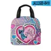 Bolsa de almuerzo con estampado de dibujos animados de Stitch transfronteriza para estudiantes de primaria y secundaria, lonchera térmica, bolso de mano, bolsa de comida para niños