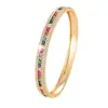 Joyería Transfronteriza Nuevo Estilo Moda Europea y Americana Versátil y Elegante Broche de Zirconia Microincrustada Pulsera Joyería Colorida Pulsera Venta al por Mayor