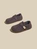 Sapatos Birkenstock com Forro de Lã Estilo Coreano, Sapatos Peludos Retrô para Mulheres, Novos Sapatos de Lã com Solado Grosso e Velcro para Aumentar a Altura Outono e Inverno 2026