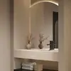 Estilo de Lujo Ligero Estilo Italiano Encimera Integrada Curvada por Calor Lavabo de Baño Inteligente Hotel Juego de Lavabo para Baño Enf Grado