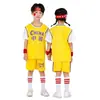 Traje de Baloncesto Infantil Niños y Niñas Estampado Número Jardín de Infancia Estudiantes de Primaria China No.23 Manga Corta Jersey de Competición