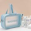 Bolsa de cosméticos portátil transparente, bolsa de lavagem feminina de grande capacidade, bolsa de armazenamento de cosméticos portátil Advanced Sense, bolsa de armazenamento à prova d'água