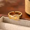 Nuevo Diseño de Moda Anillo Abierto para Cinturón, Lujo Ligero, Gama Alta, Anillo Versátil Microincrustado, Anillo Exquisito, Compacto y Elegante