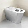 Inodoro Comercial de Acero Inoxidable 304, Baño Público para Prisiones y Hoteles, Inodoro de Descarga, Venta Directa de Fábrica
