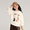 Ropa Nueva de Otoño 2024 Sudadera Holgada para Niñas de Terciopelo Estampado de Doble Cara Suave y Cómoda Sudadera Infantil de Dibujos Animados de Animales