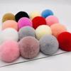 Bola de pelo de conejo de imitación de fábrica, colgante de bola de pelo de 3 cm, bola de pelo artificial de conejo Rex de imitación de 8 cm, accesorios de decoración de ropa