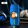 Mini spinner antiestresse com isqueiro à prova de vento, criativo e personalizado, recarregável, popular online, presente perfeito para namorado, disponível para dropshipping