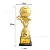 Troféu de cerimônia de abertura, bola de basquete e futebol para treinamento escolar, troféu pequeno com peso para dia de esportes, prêmios de atacado com impressão em folha de ouro