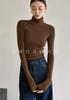 Blusa de Base Tricotada de Peça Única Sem Costura de Lã Merino Espessa de Gola Alta Aprimorada com Elasticidade Quatro Direções Macia e Amiga da Pele para Mulheres