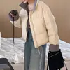 2026 Inverno Novo Estilo Coreano Moda Casual Gola Alta Feminina Versátil Solta Emagrecedora Jaqueta Puffer Bloco de Cores Roupa Externa Tendência