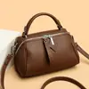 Moda Bolso Boston para Mujer Bolso de Mano 2024 Nuevo Retro Simple Bolso Cruzado Estilo Transfronterizo Bolso de Hombro de PU