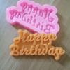 Molde de decoración de tartas 4 formas de letras inglesas FELIZ CUMPLEAÑOS molde de silicona