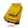 Batería de litio Dewei con pantalla de luz LED lámpara de iluminación para herramientas eléctricas taladro eléctrico mini herramienta eléctrica tijeras de podar accesorios de reparación