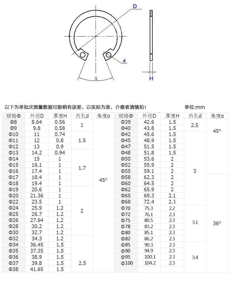 GB893孔用卡簧