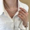 Collar de cuentas de arroz pequeñas para mujer, diseño de nicho simple, estilo frío, cadena de clavícula, venta al por mayor